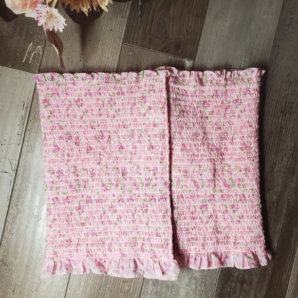 Expand-A-Band Binder Strapless Floral Pink Smocked Bandeau Women's Size XL EUC - Picture 12 of 16